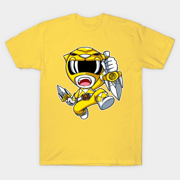 Yellow Ranger Sabertooth Tiger T-Shirt by HiroRay1984